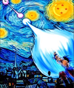 Kamehameha Starry Night paint by numbers