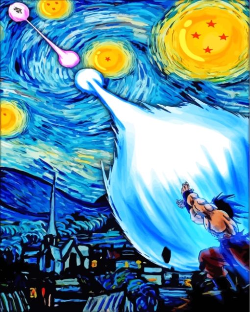 Kamehameha Starry Night paint by numbers