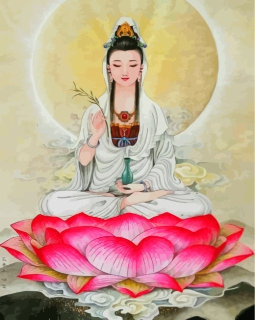 Kuan Yin Vintage Art paint by numbers