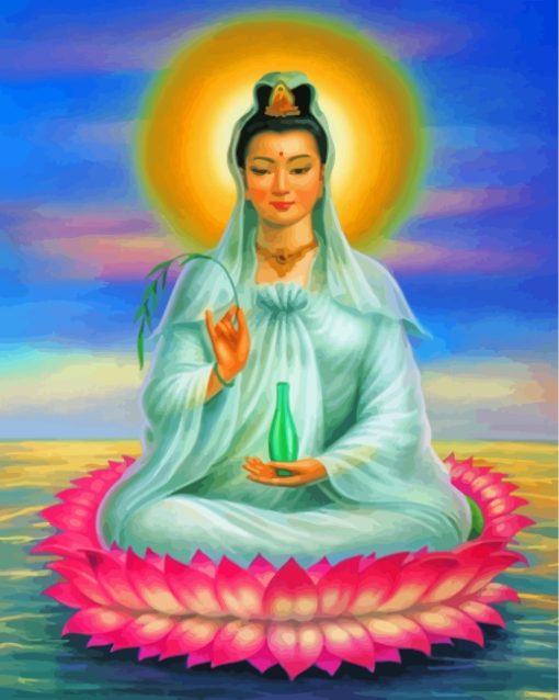 Kuan Yin Goddess paint by numbers