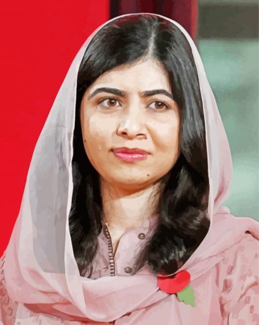 Malala Yousafzai paint by numbers