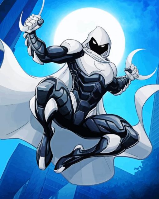 Marvel Moon Knight Hero paint by numbers