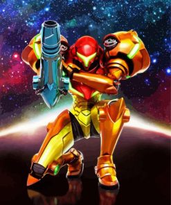 Metroid Galaxy paint by numbers