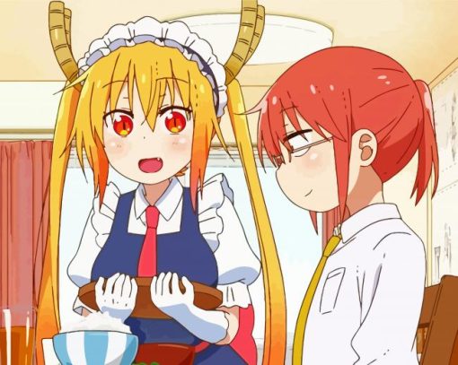 Miss Kobayashi Dragon Maid Anime Characters paint by numbers