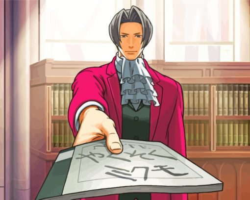 Mitsurugi Reiji Ace Attorney paint by numbers