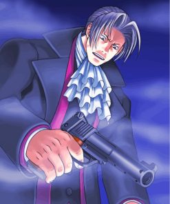 Mitsurugi Reiji With Gun paint by numbers