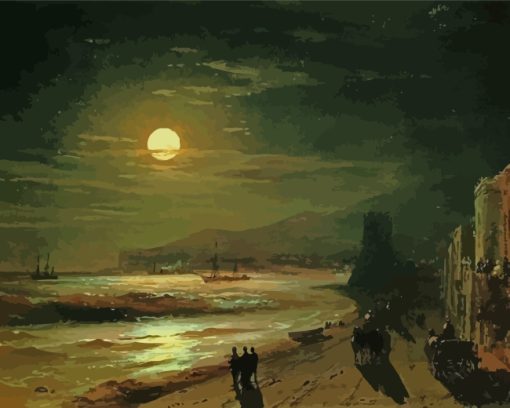 Moon Night By Ivan Aivazovsky paint by numbers