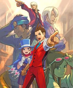 Phoenix Wright Ace Attorney Game paint by numbers