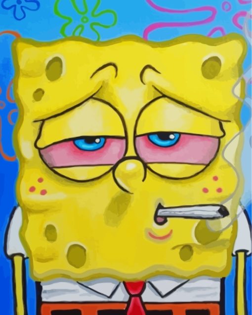 SpongeBob Stoner Cartoon paint by numbers