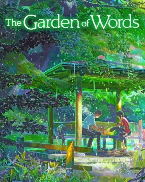 The Garden Of Words Poster paint by numbers