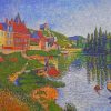 The Bank The Andelys By Paul Signac paint by numbers