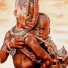 Two African Children paint by numbers