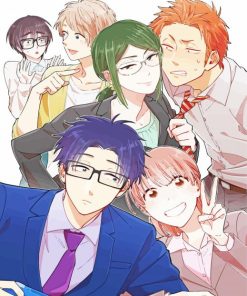 Wotakoi Anime Characters paint by numbers