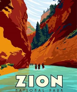 Zion National Park Poster paint by numbers