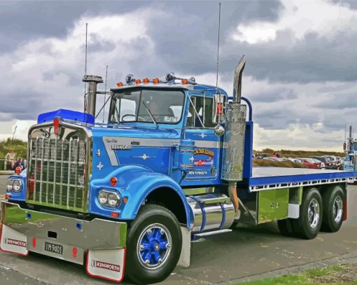 W924 Blue Truck paint by numbers