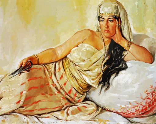 Arabe Reclining Woman paint by numbers