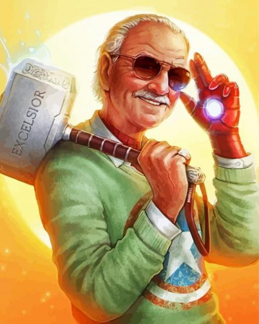 Avengers Stan Lee paint by numbers