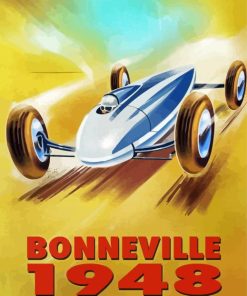 Bonneville Racing Poster Paint by numbers