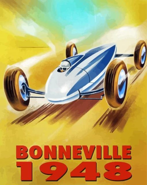 Bonneville Racing Poster Paint by numbers