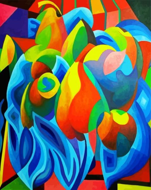 Colorful Abstract Fruit paint by numbers