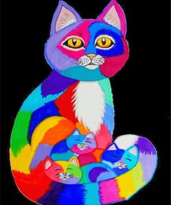 Colorful Kittens paint by numbers