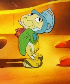 Cute Jiminy Cricket paint by numbers