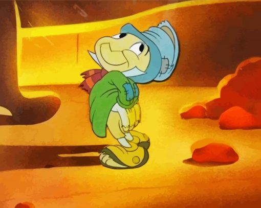 Cute Jiminy Cricket paint by numbers