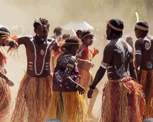 Indigenous Australian Ceremony paint by numbers