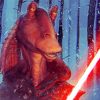 Jar Jar Binks Art paint by numbers