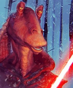 Jar Jar Binks Art paint by numbers