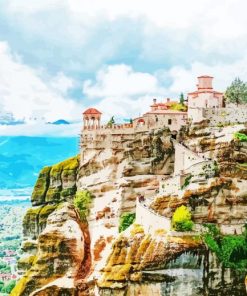 Meteora Greece paint by numbers