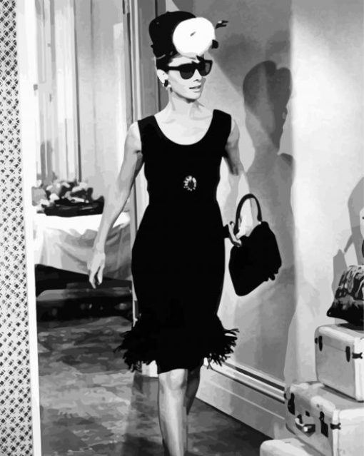 Monochrome Breakfast At Tiffanys paint by numbers