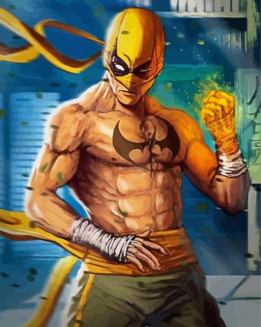 Powerful Iron Fist paint by numbers