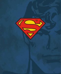 Superman Logo Art paint by numbers