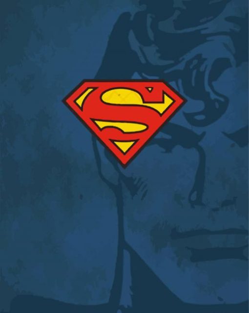 Superman Logo Art paint by numbers