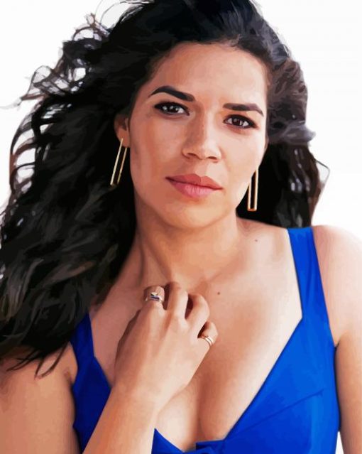 The Beautiful Actress America Ferrera paint by numbers