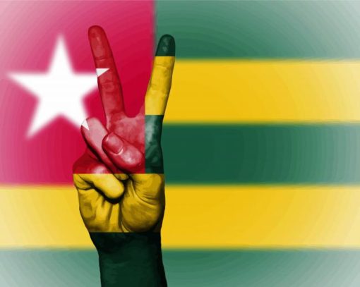 Togo Flag And Peace paint by numbers