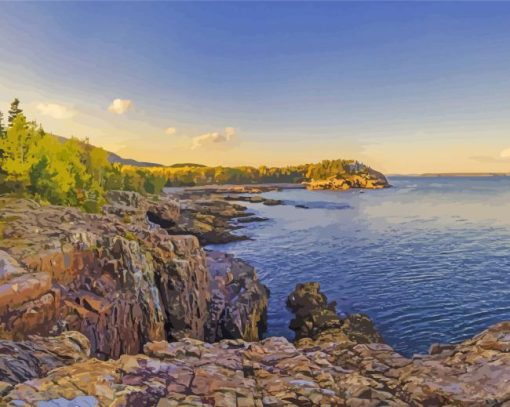 Acadia National Park paint by numbers