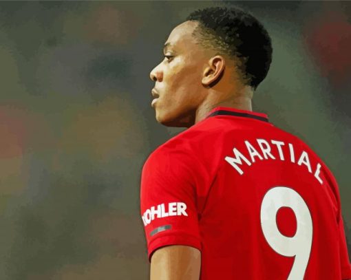 Anthony Martial paint by numbers