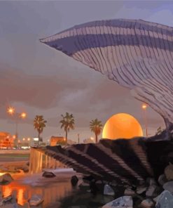 Pearl Fountain In Doha paint by numbers