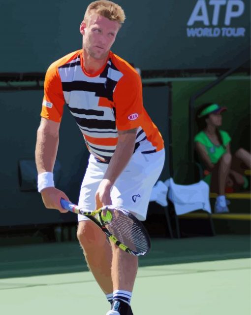 Sam Groth Tennis Player paint by numbers