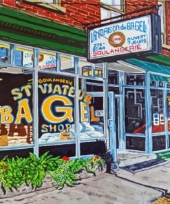 St Viateur Bagel Art paint by numbers