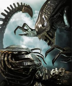 Alien Vs Predator Characters Art paint by numbers