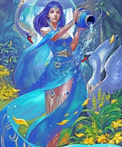 Aquarius Girl paint by numbers