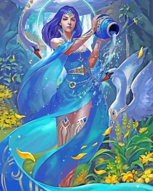 Aquarius Girl paint by numbers