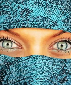 Arabic Woman Eyes paint by numbers