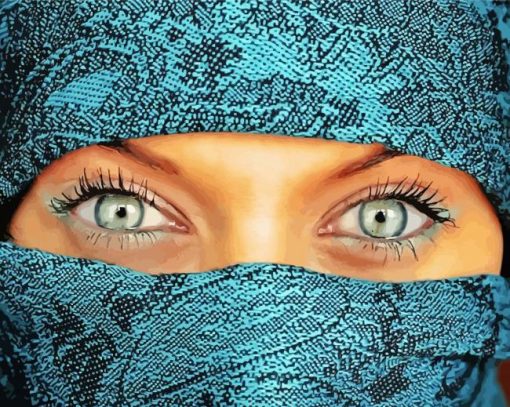 Arabic Woman Eyes paint by numbers