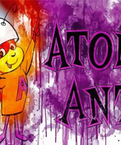 Atom Ant Cartoon Character paint by numbers