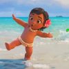 Baby Moana paint by numbers