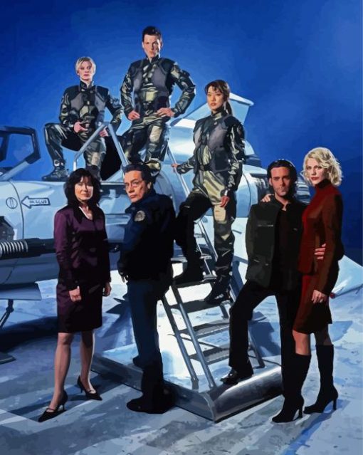 Battlestar Galactica Tv Serie Cast paint by numbers